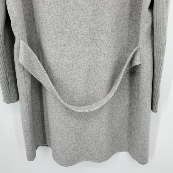 Kenneth Cole Wool-Blend Peacoat/Car Coat With Rib Knit Sleeves L Gray - Picture 11 of 15